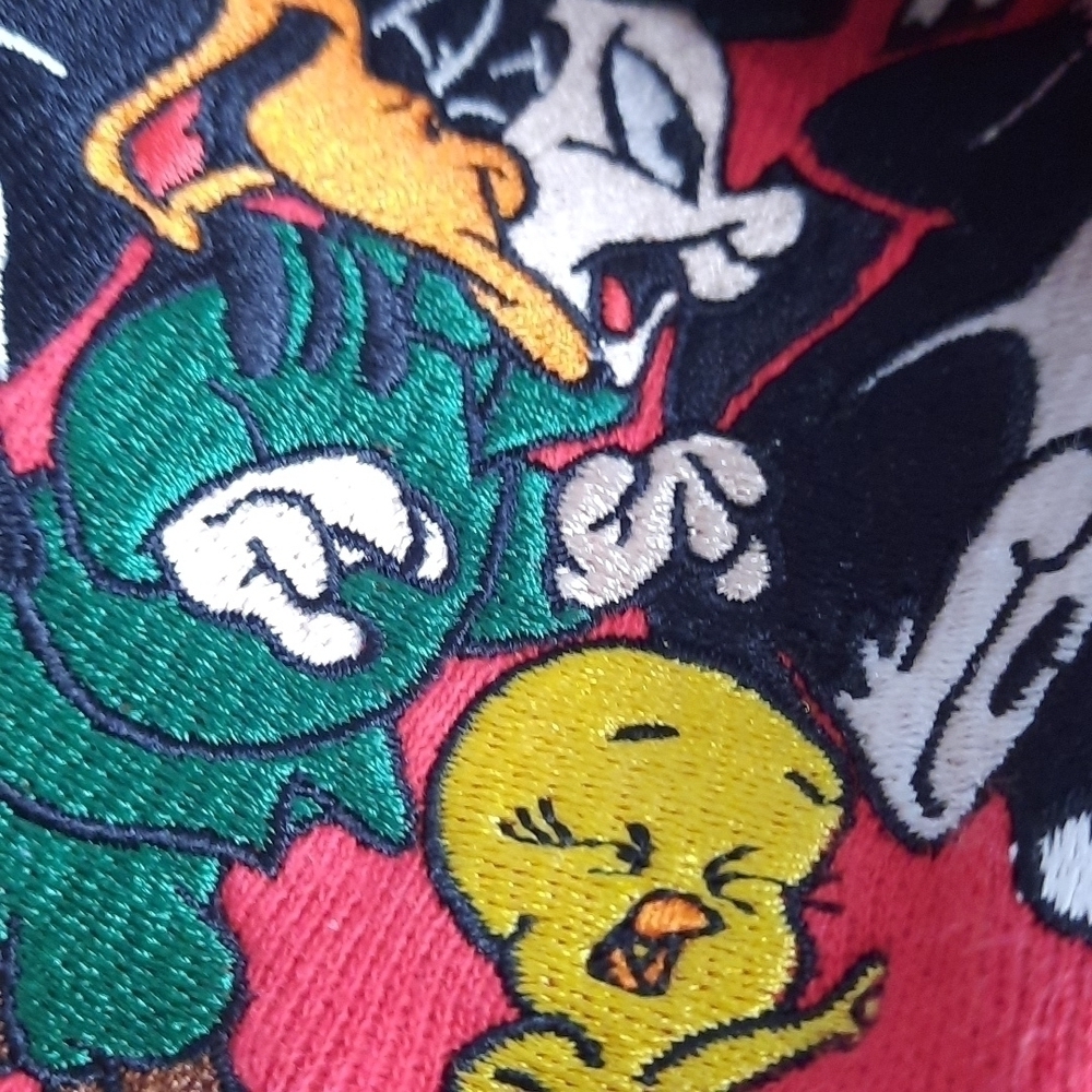Warner Brothers Studio Store Looney Tunes Embroidered Vintage Oversized Sweatshi - Picture 4 of 5